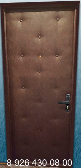 обивка двери с декоративным рисунком 1 на 2